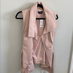 BeBe Faux Leather Sleeveless Jacket
